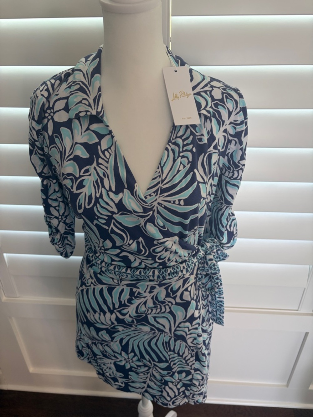 Lilly Pulitzer Ibby Skirted Romper -Blue